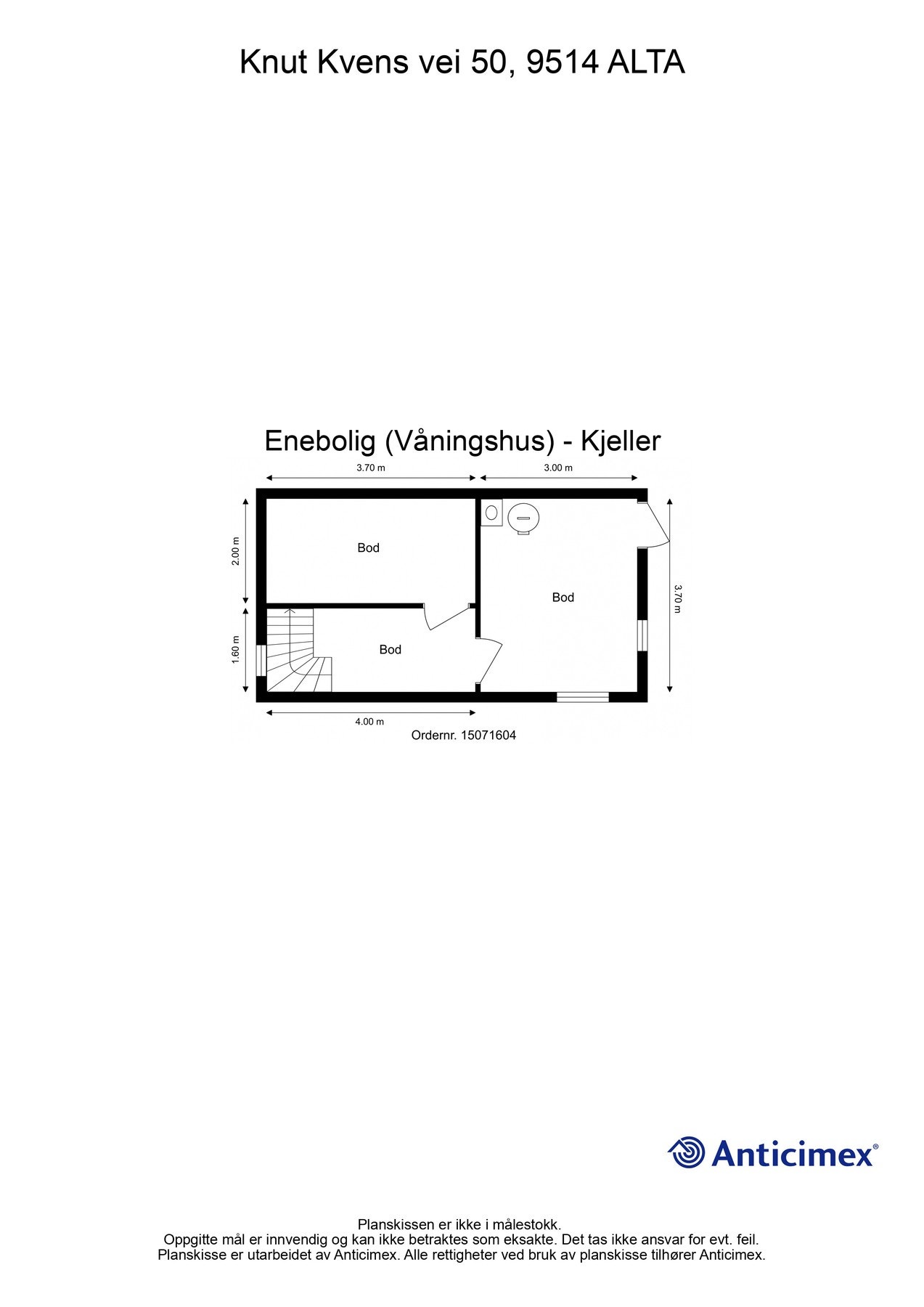 Plantegning - enebolig - kjeller Galleribilde