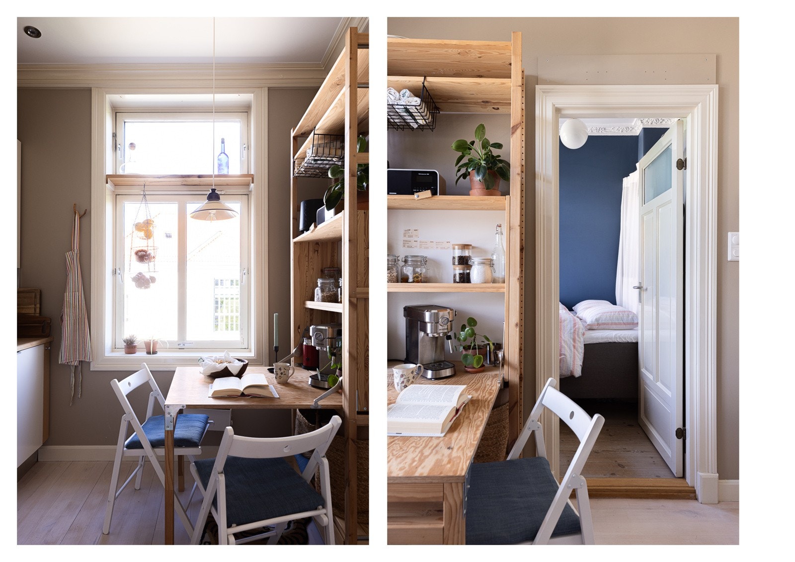 Svært god stemning på kjøkkenet - her med overgang til soverommet. Galleribilde