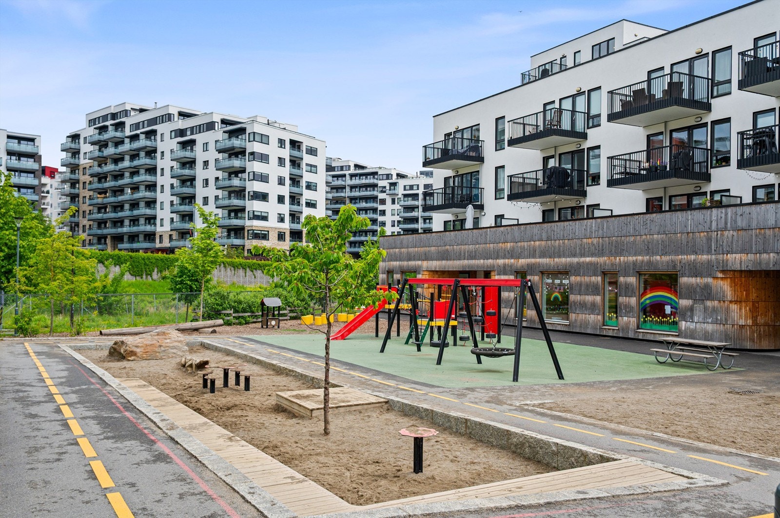 Leiligheten har en attraktiv beliggenhet i Krydderhagen på Hasle ved Løren. Galleribilde