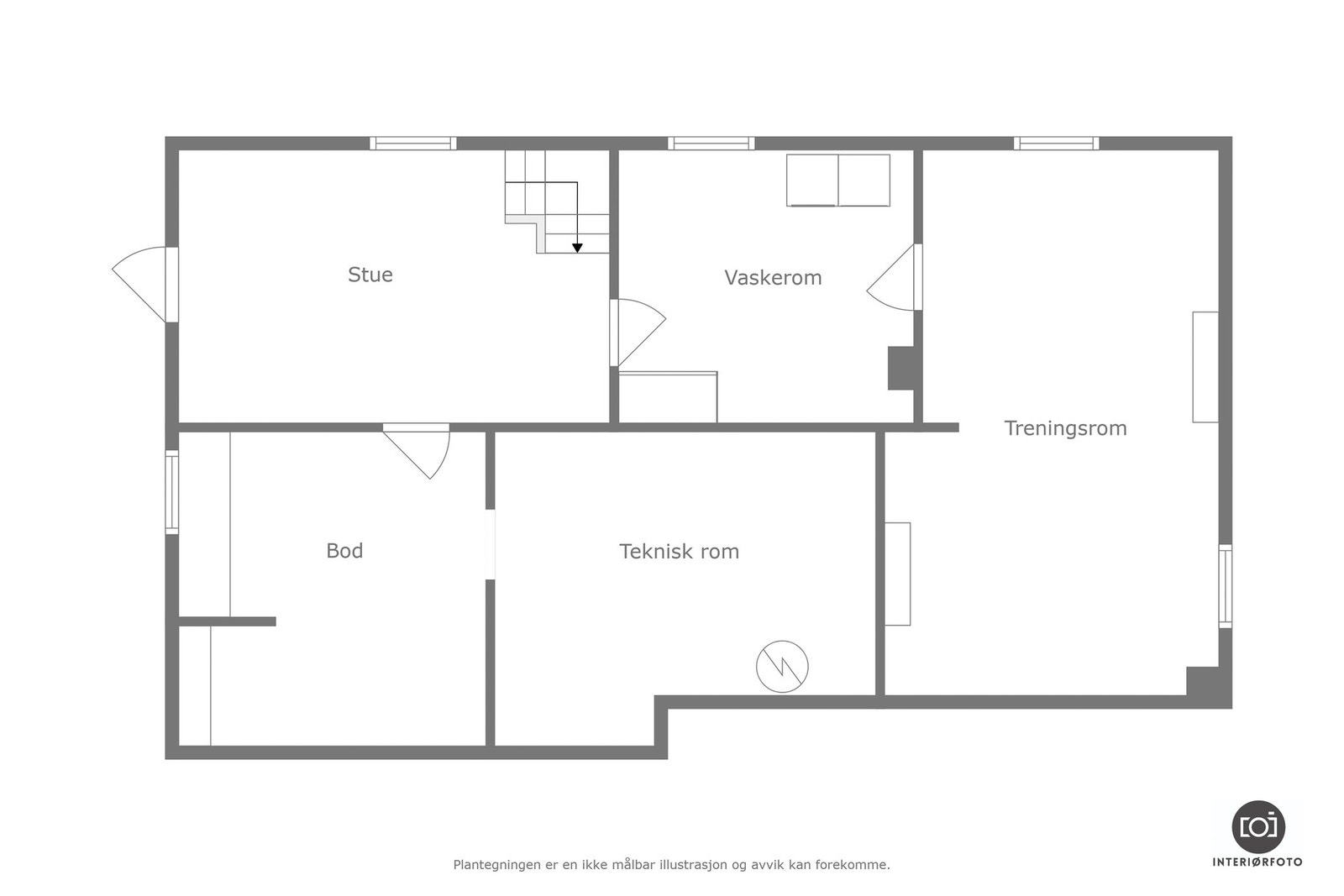 Plantegning kjeller Galleribilde