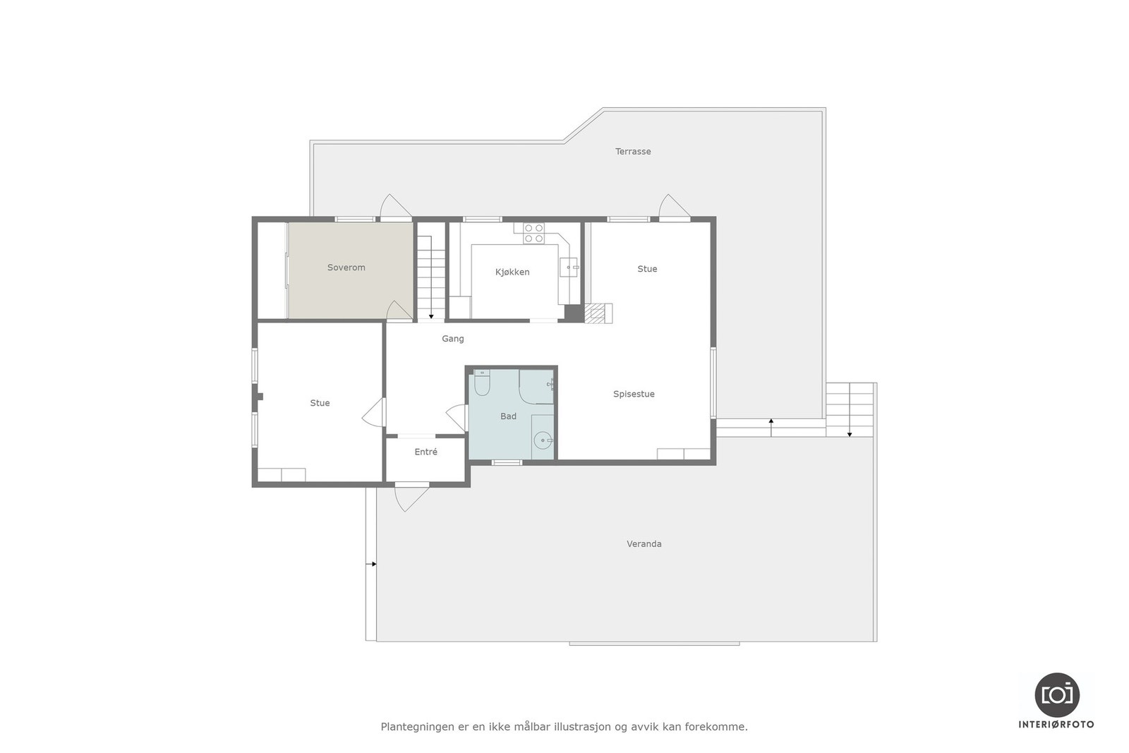 Plantegning 1.etg Galleribilde