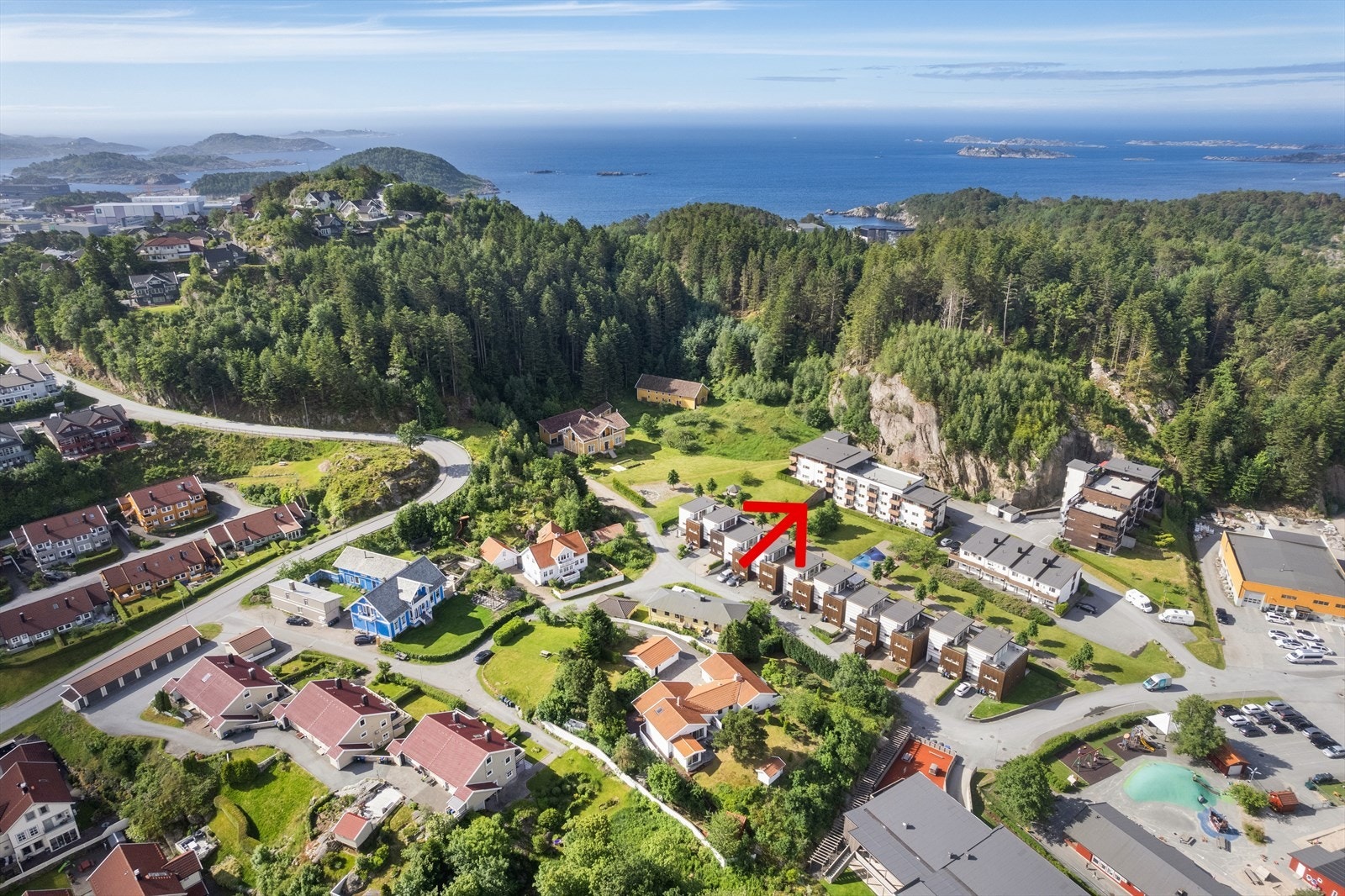 Dronebilde Kvisla/Skinsnes retning sør(øst.) Galleribilde