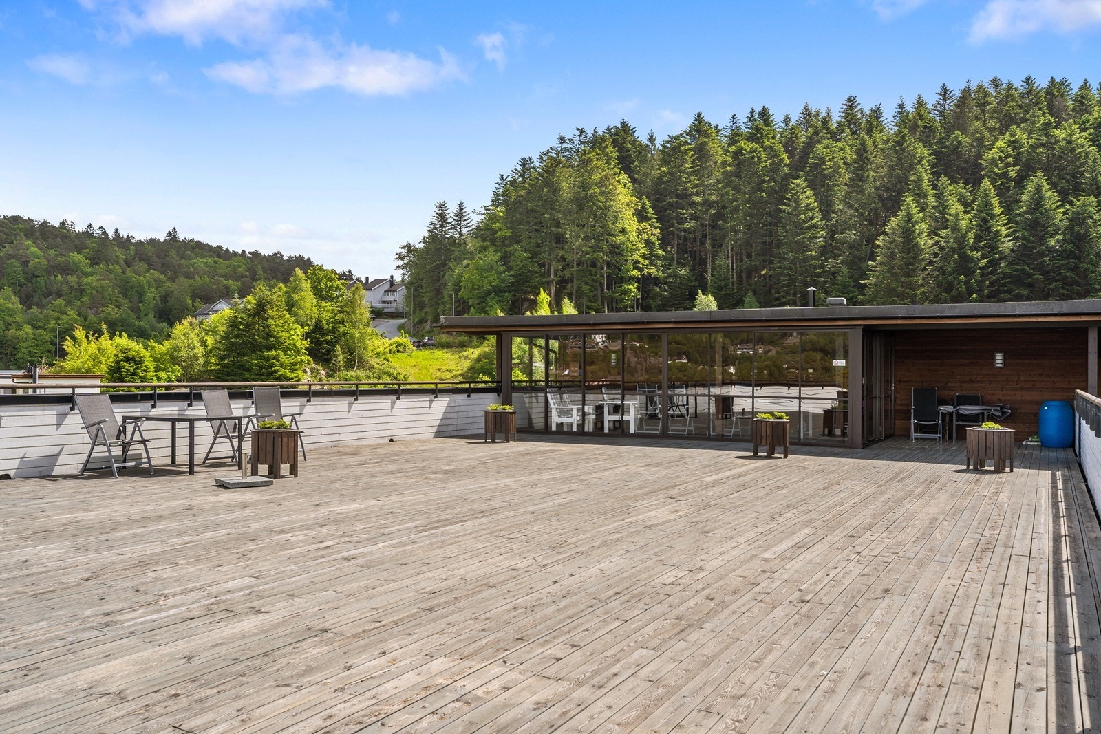 Felles takterrasse med gode solforhold. Galleribilde