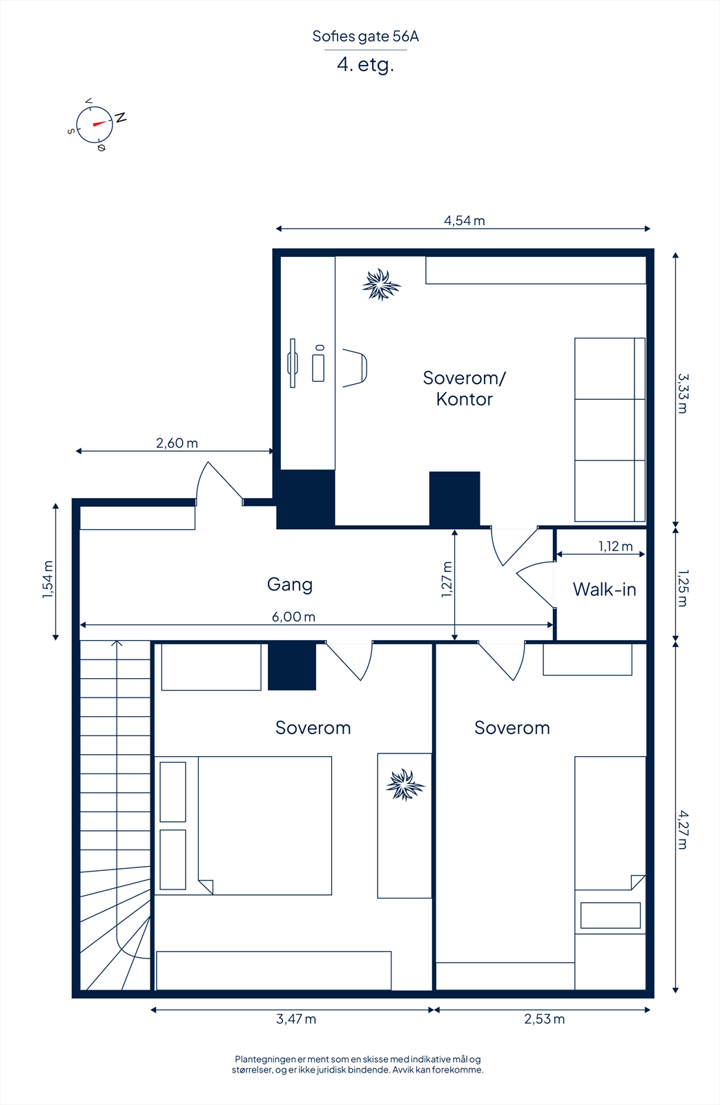Planskisse 4. etasje. Galleribilde