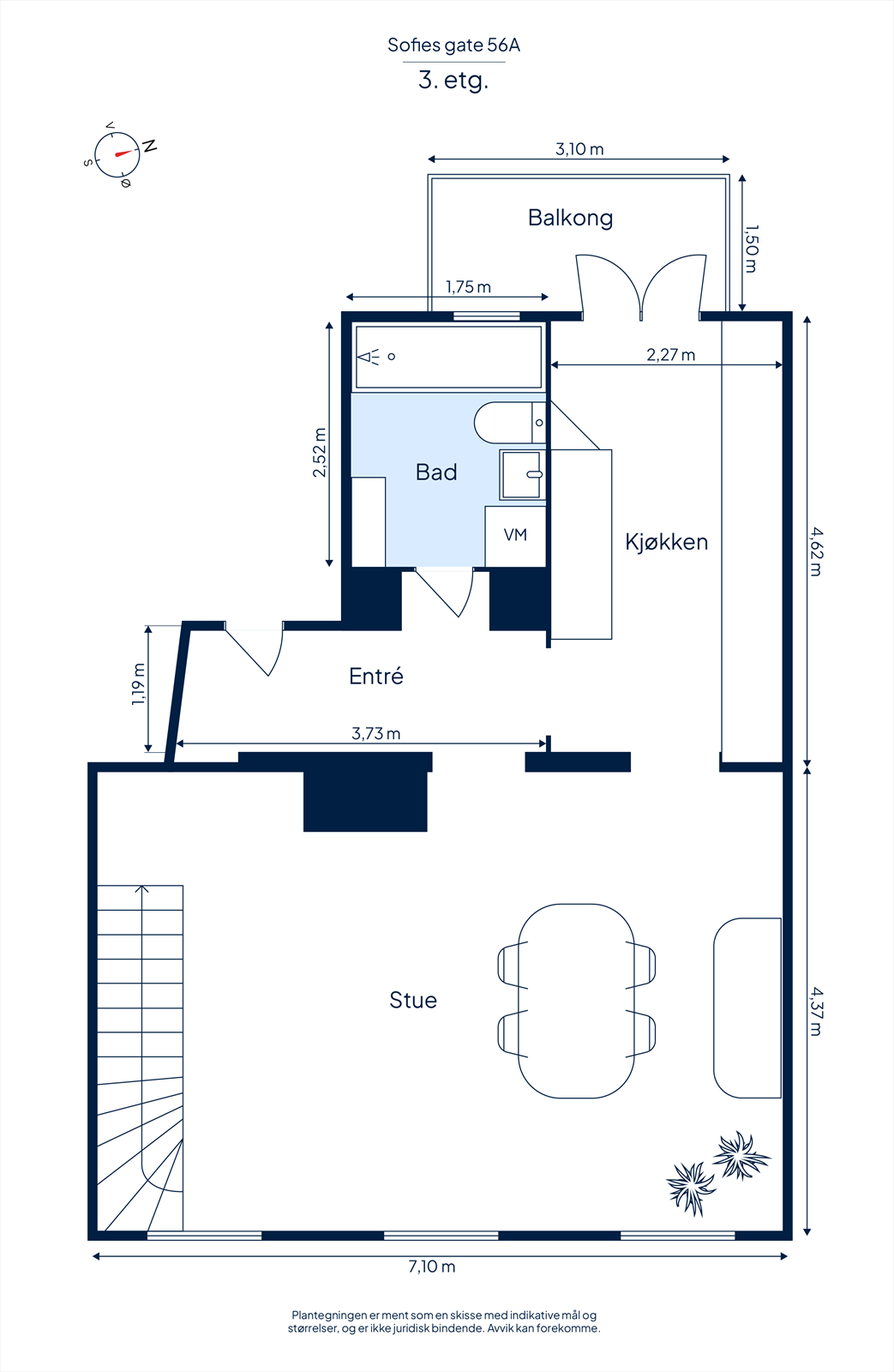 Planskisse 3. etasje. Galleribilde