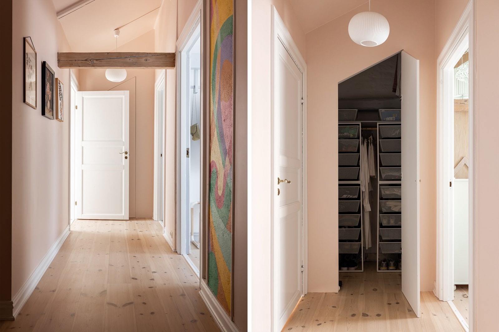 Gang med praktisk walk-in med god plass til oppbevaring. Galleribilde