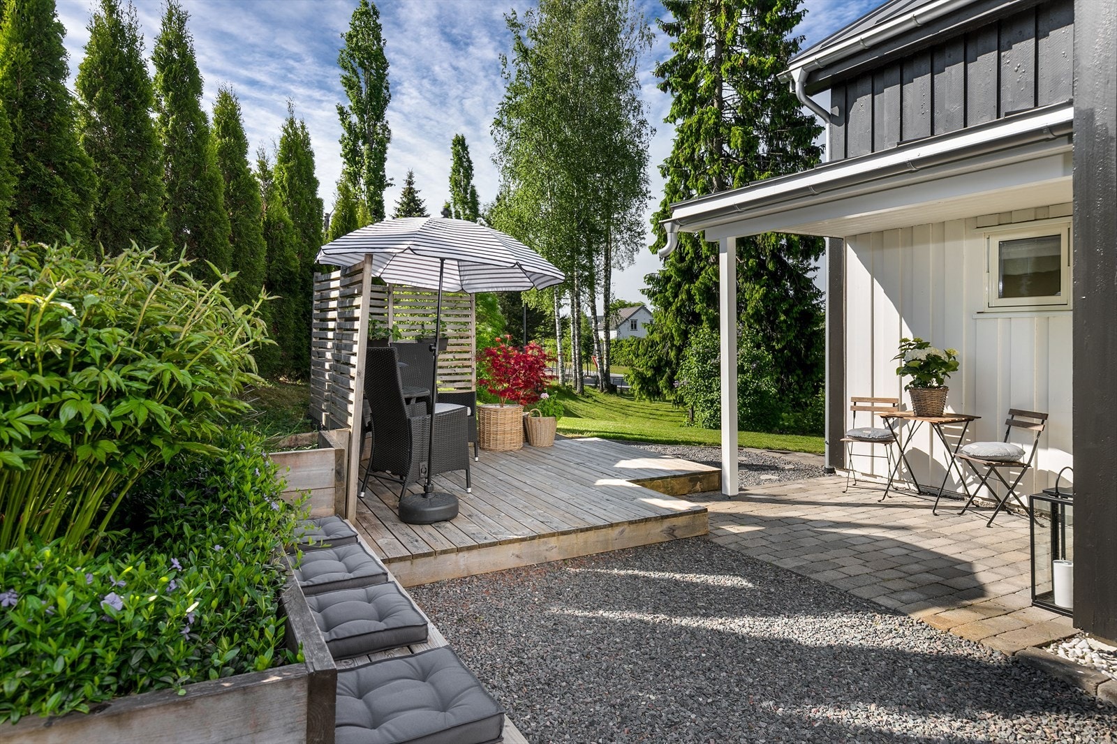 Et innbydende uteområde med sol hele dagen. Galleribilde