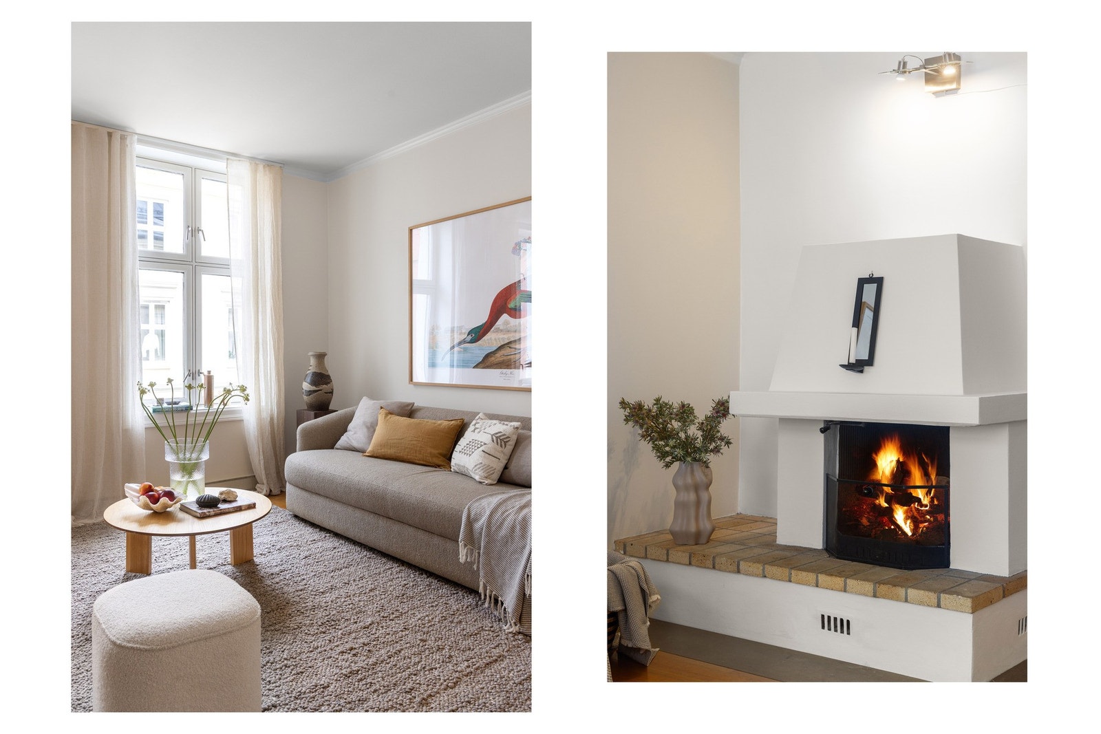 Peisen tilfører både varme og hygge, perfekt for kjølige høst- og vinterkvelder. Galleribilde
