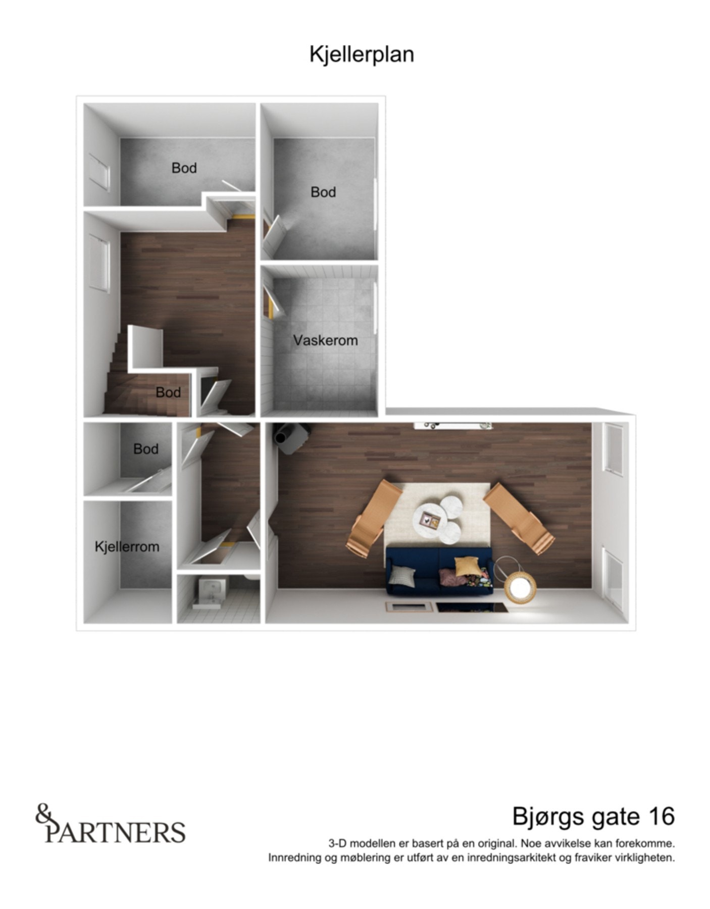 Planskisse kjeller Galleribilde