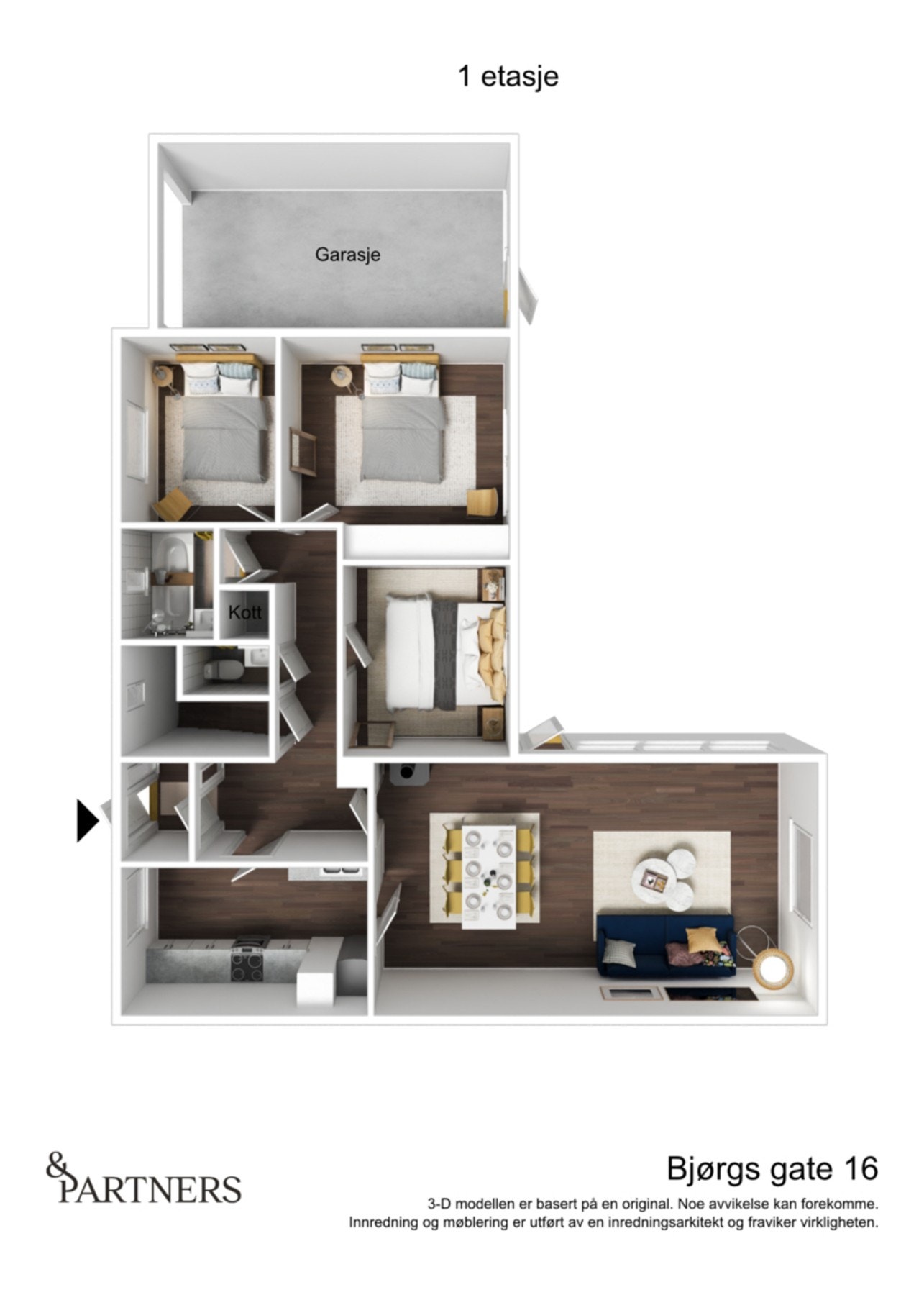 Planskisse 1. etasje Galleribilde