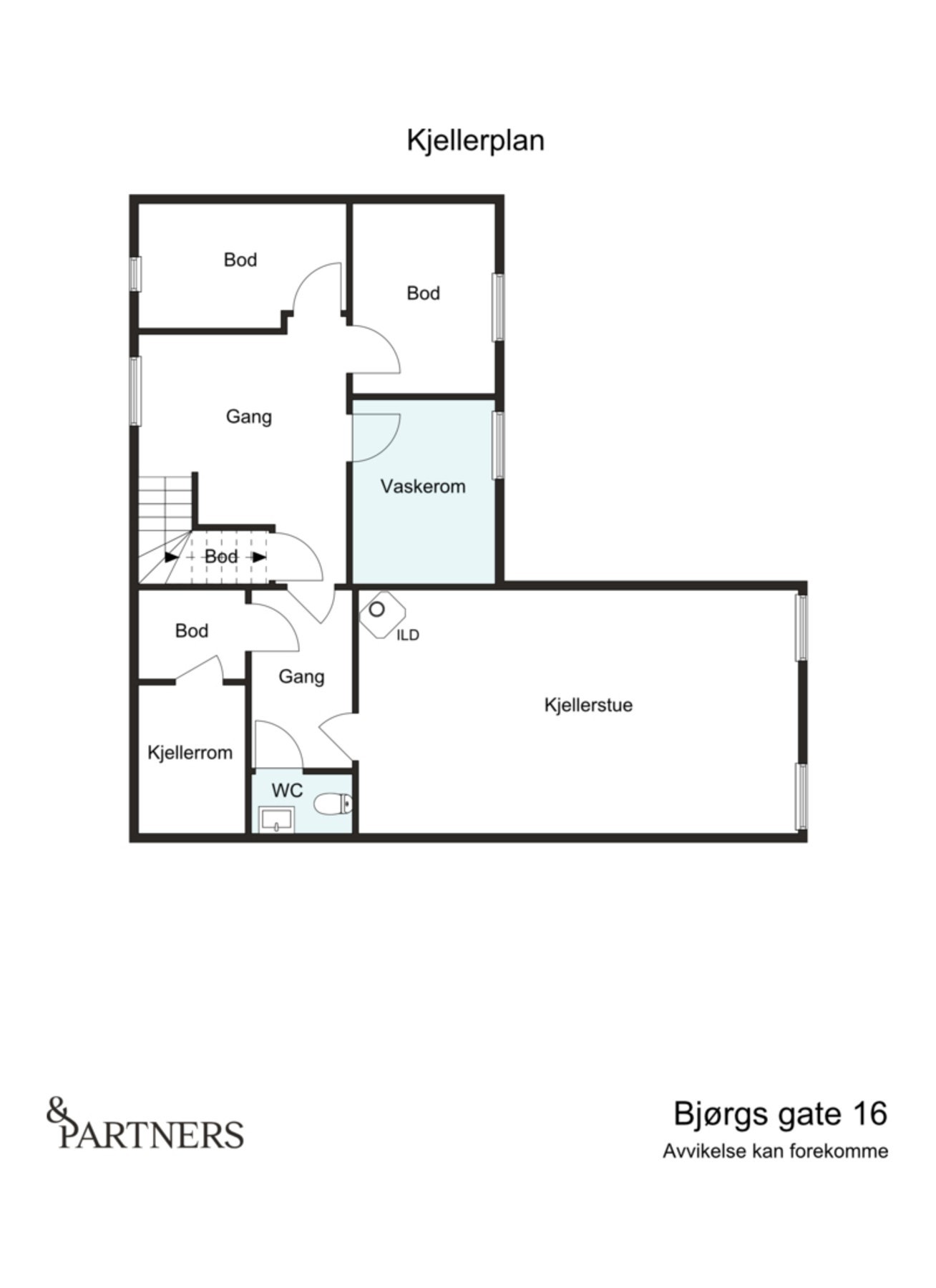 Plantegning kjeller Galleribilde
