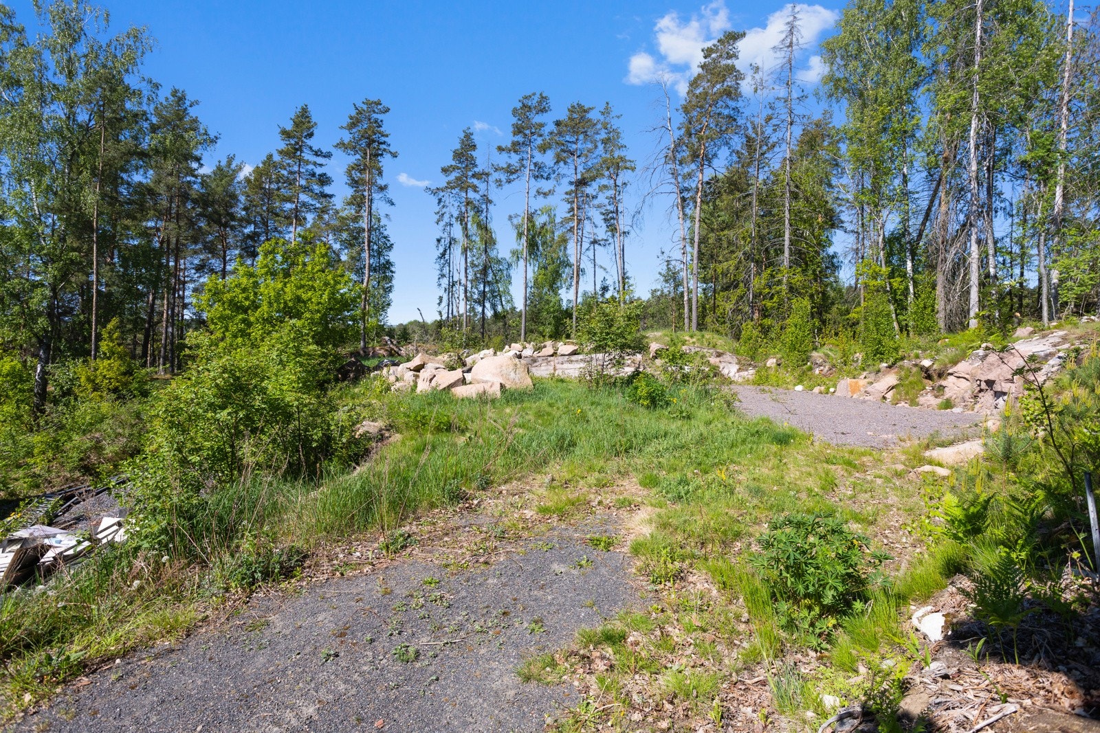 Det er privat vei med innkjøring helt til tomten. Parkering på egen tomt. Galleribilde