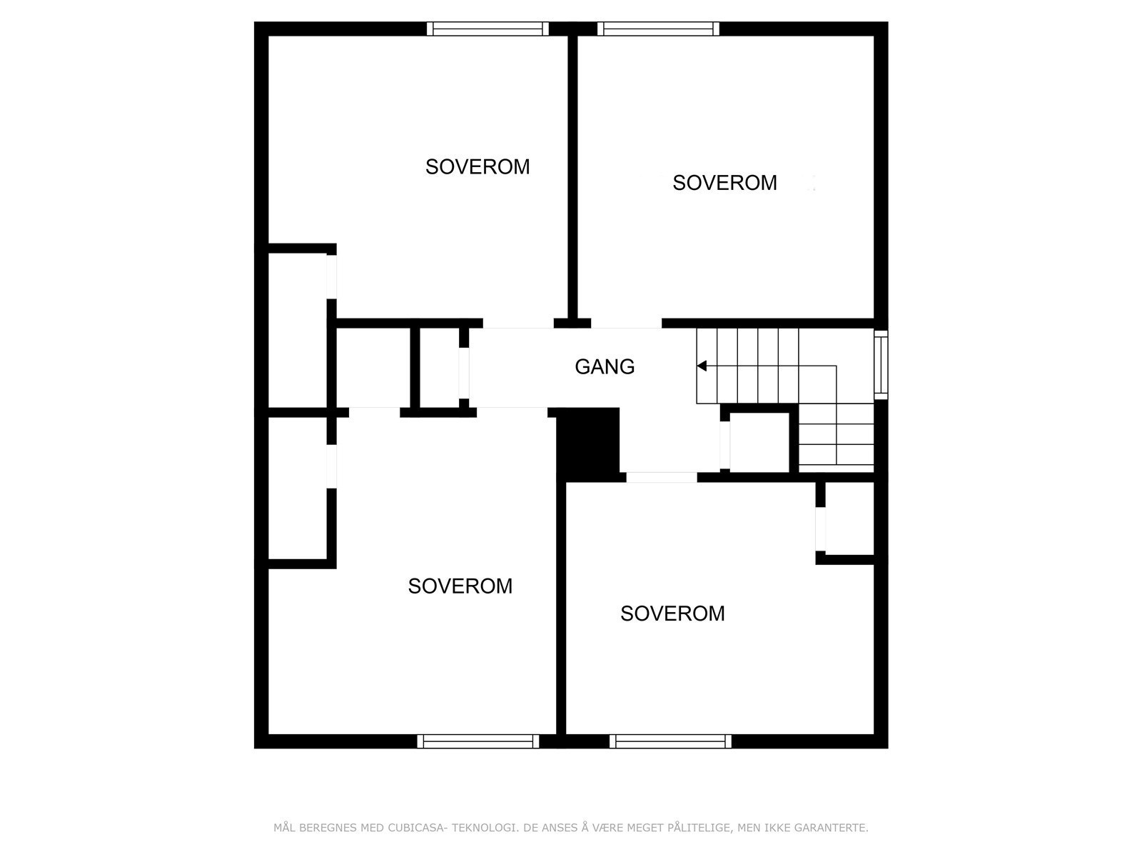 Plantegning loftetasje. Galleribilde
