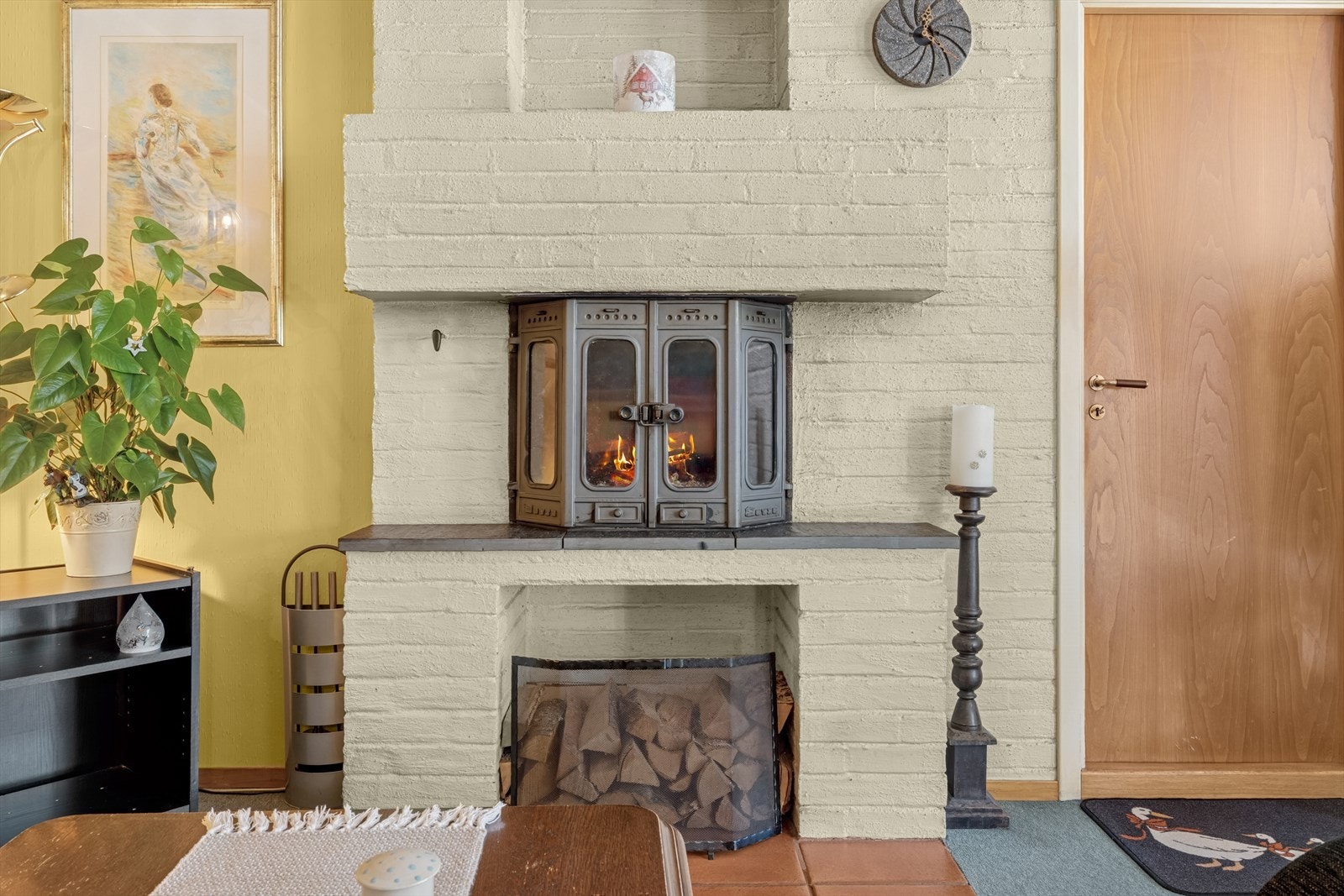 Vedovn i stue for ekstra varme på kalde dager. Galleribilde