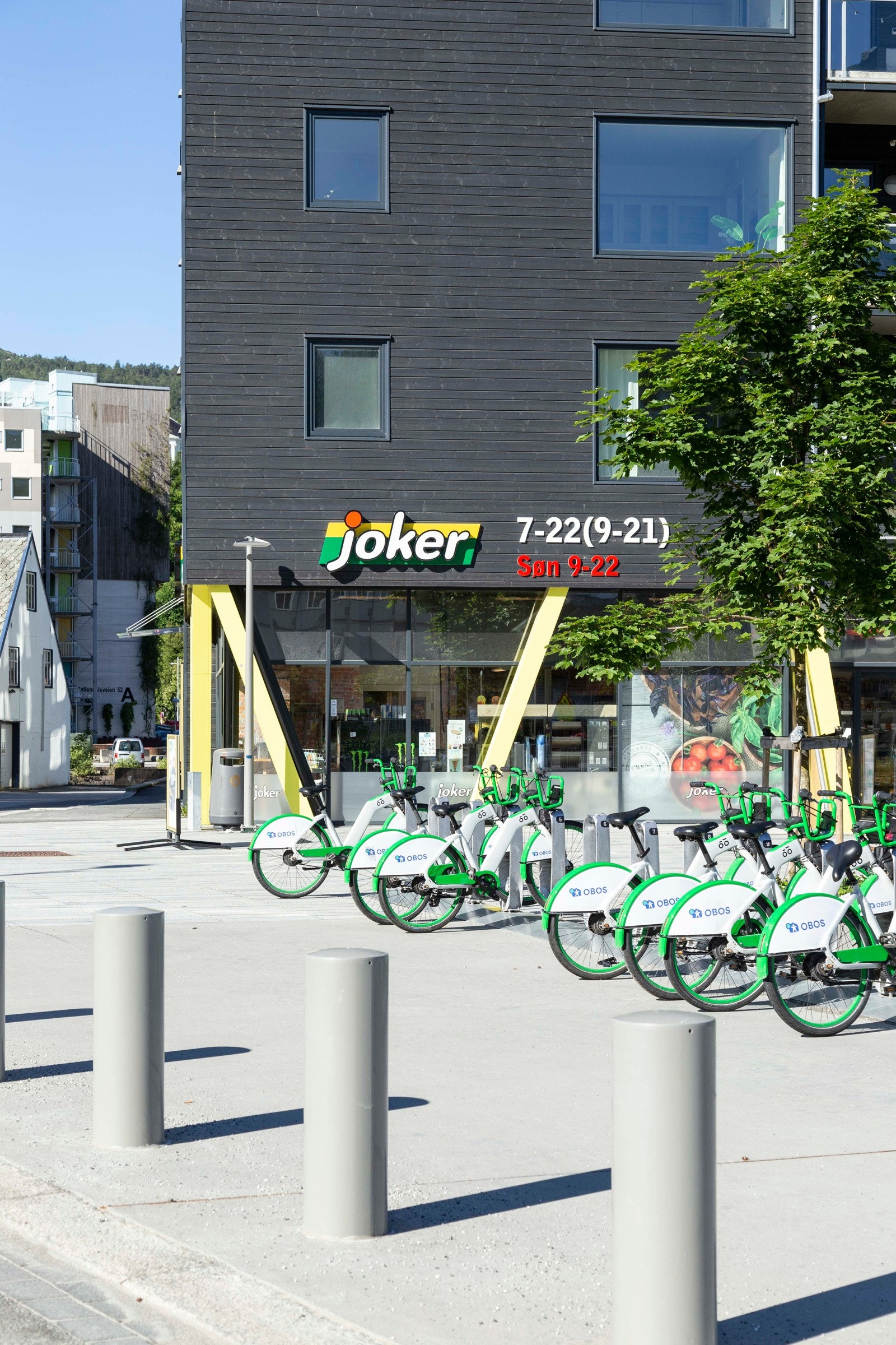 Bysykler like ved eiendommen Galleribilde