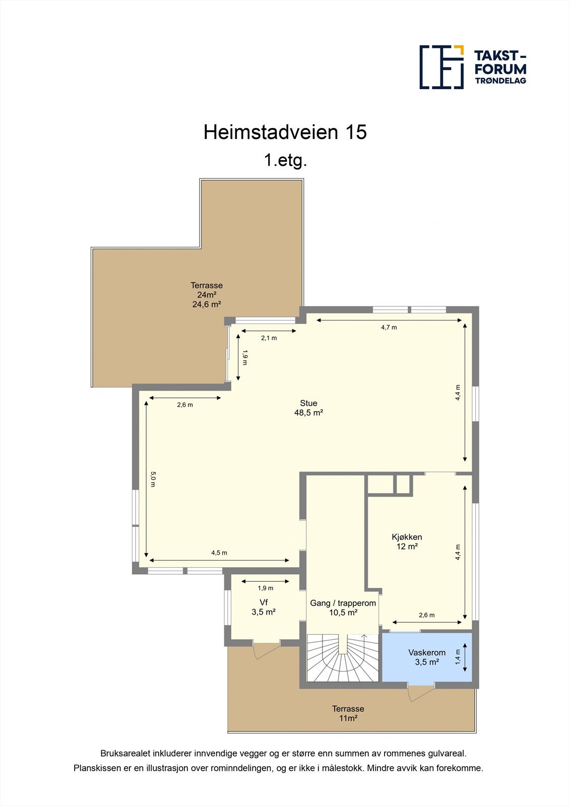 Planskisse 1. etasje. Galleribilde