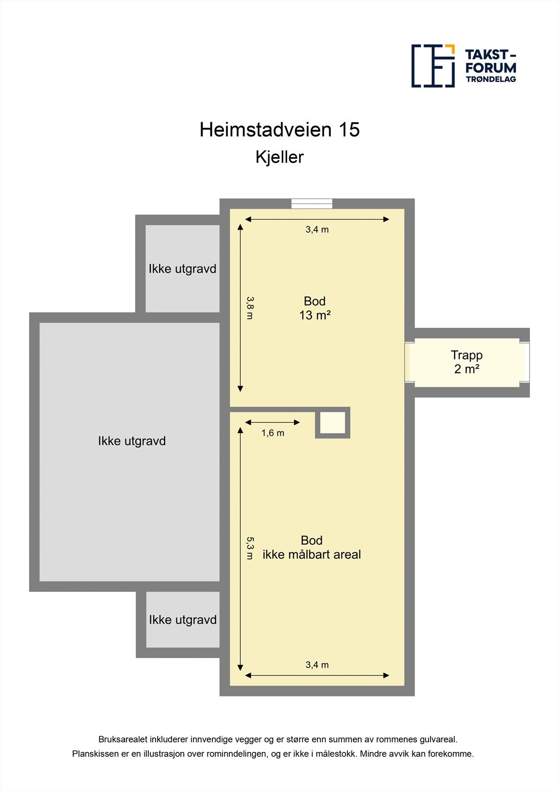 Planskisse kjeller. Galleribilde