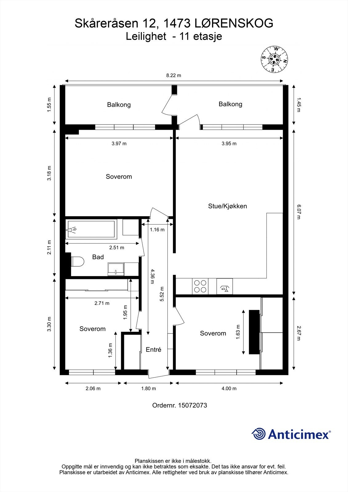 Plantegning 11 etasje Galleribilde