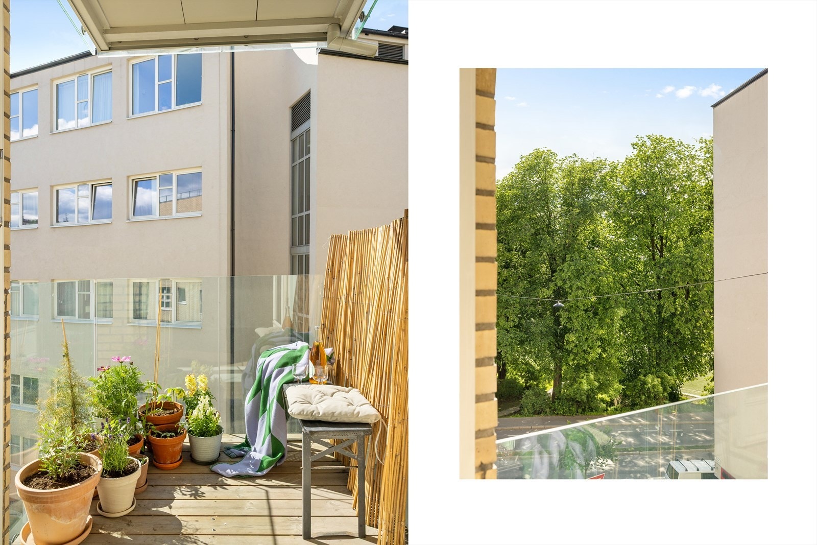 Uteplassen fungerer som en herlig forlengelse av allrommet på sommerstid, med et grønt og naturskjønt utsyn. Galleribilde