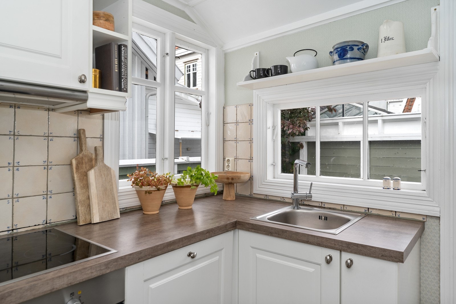 Her fra det utstyn mot den fine bakgården Galleribilde