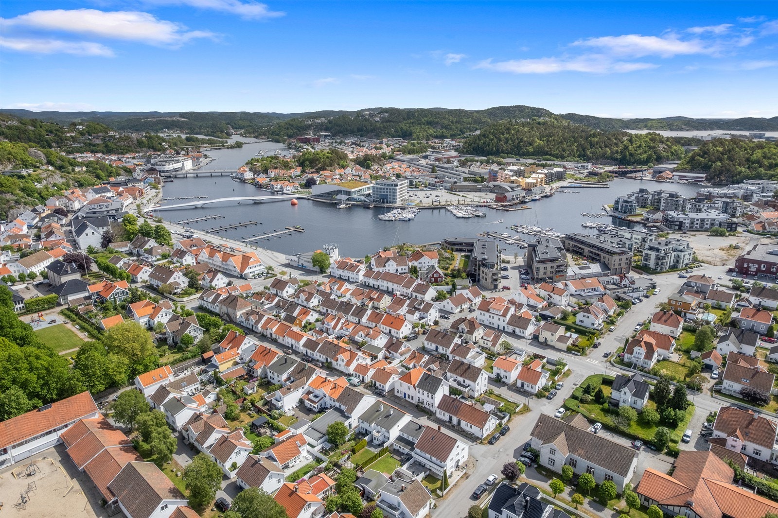 Herfra er det gå- og sykkelavstand til alt Mandal har å by på gjennom hele året Galleribilde