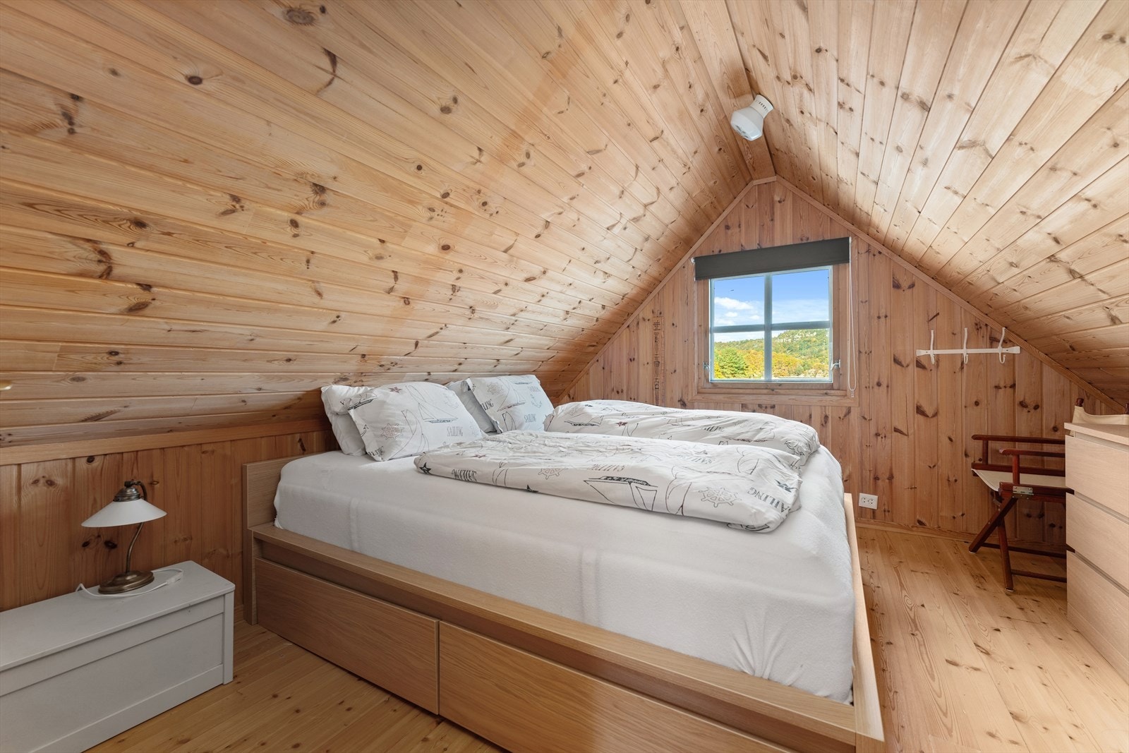 Soverom 1 i hyttas 2. etasje. God plass til dobbeltseng. Galleribilde