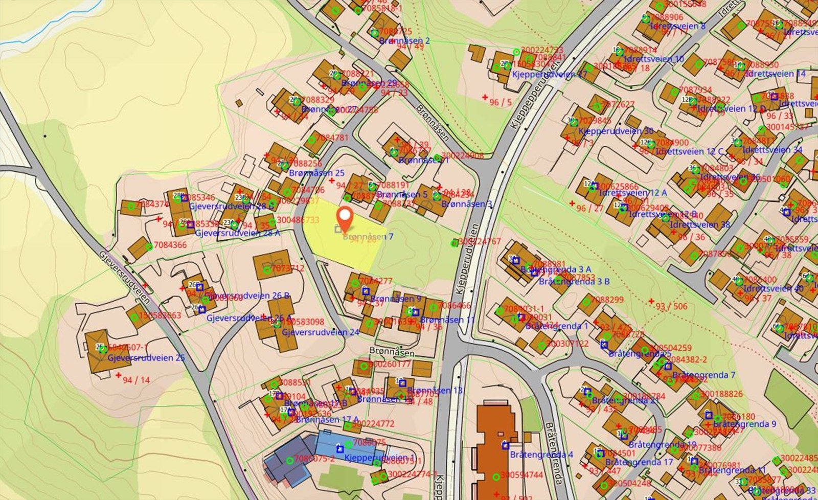 Kart Brønnåsen 7 Galleribilde