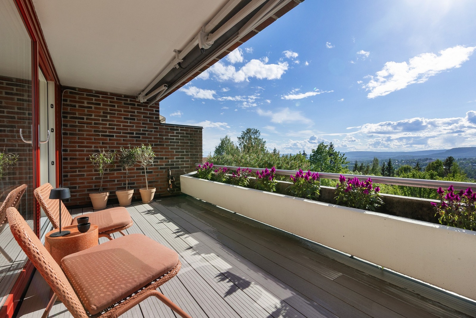 Her kan man nyte optimale solforhold gjennom hele dagen. Galleribilde