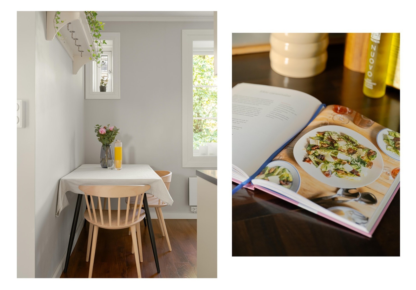 Det er fin plass til spisebord her inne, slik at du slipper å ha det i stuen. Galleribilde