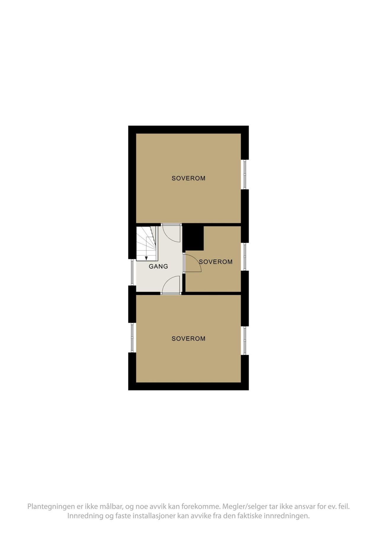 Plantegning loftsetasje Galleribilde