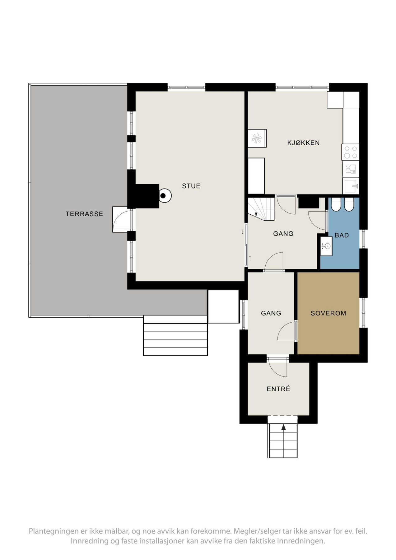 Plantegning 1. etasje Galleribilde