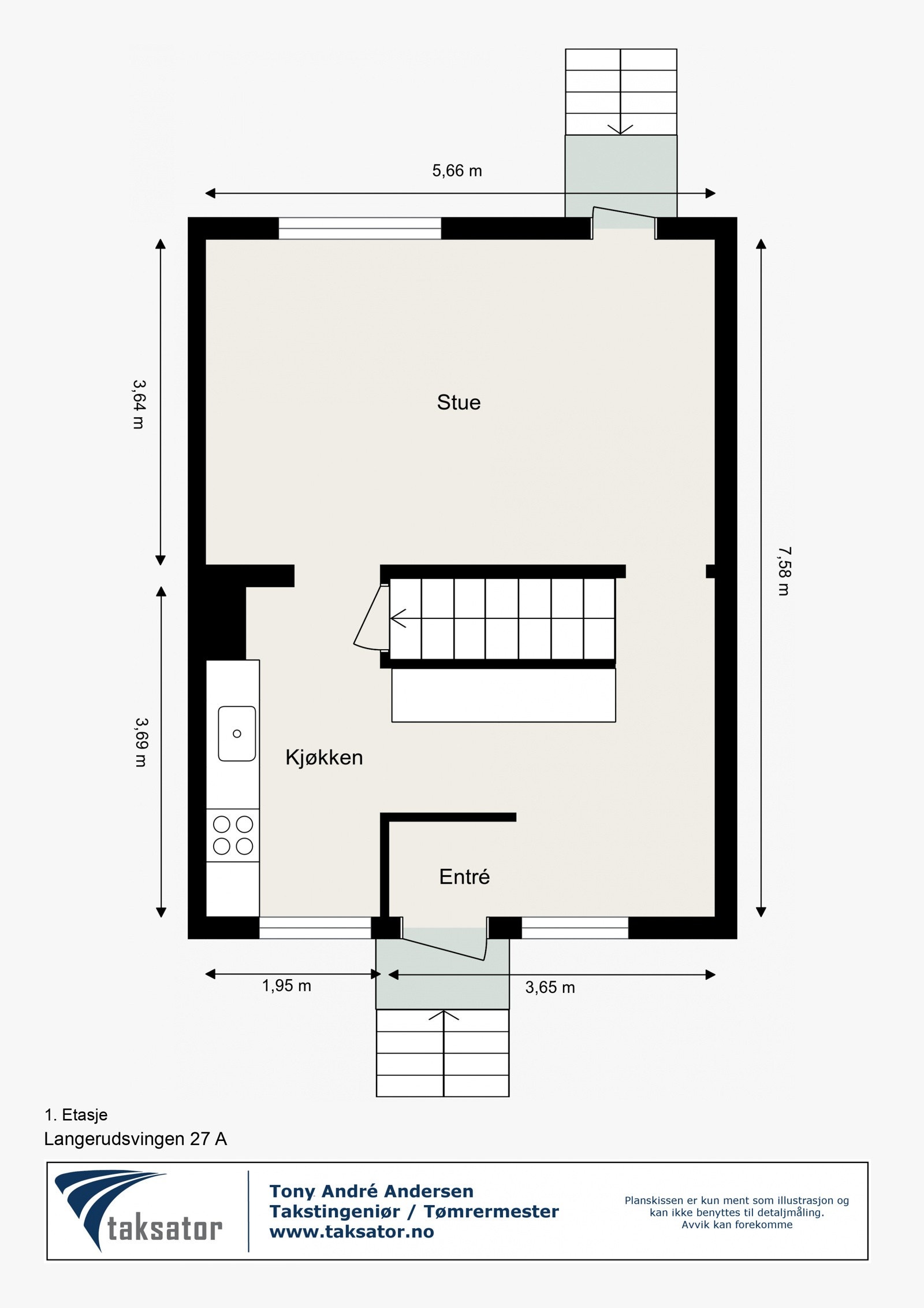 Plantegning 1. etasje. Galleribilde