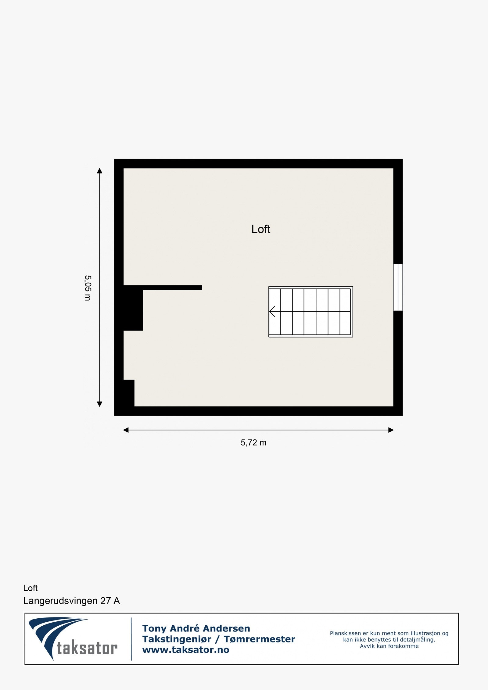 Plantegning loft Galleribilde