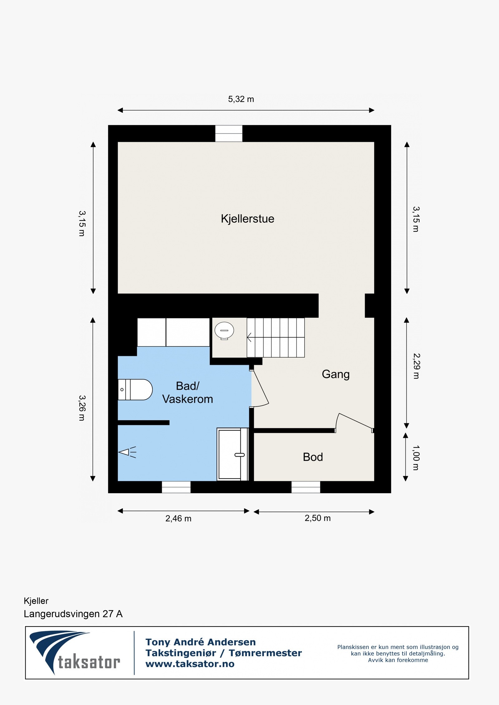 Plantegning kjeller Galleribilde