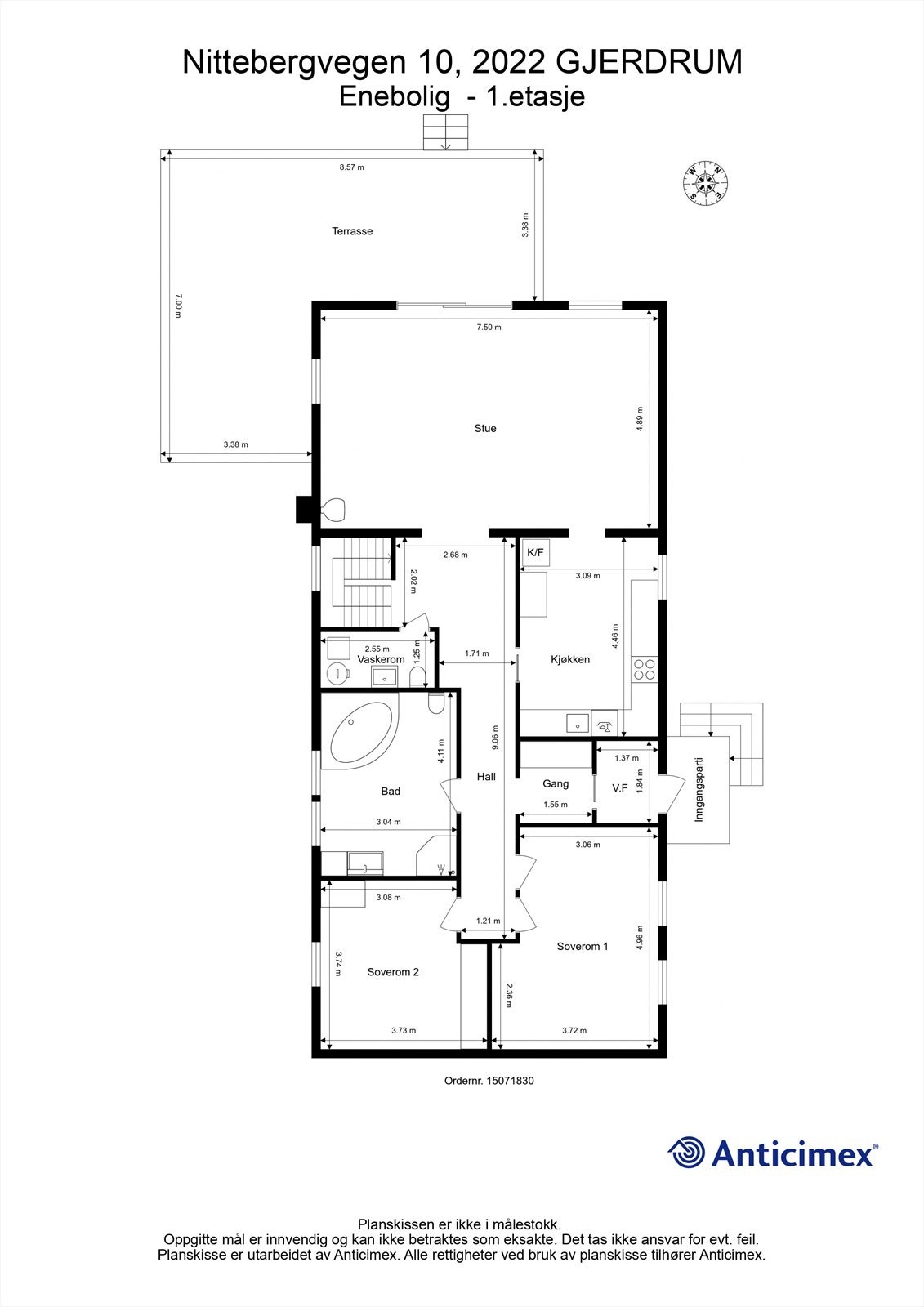 Plantegning - 1.etasje Galleribilde