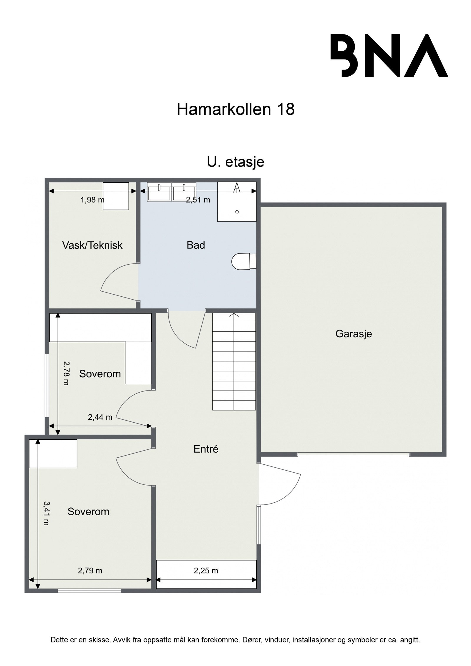 Plantegning - Underetasje Galleribilde