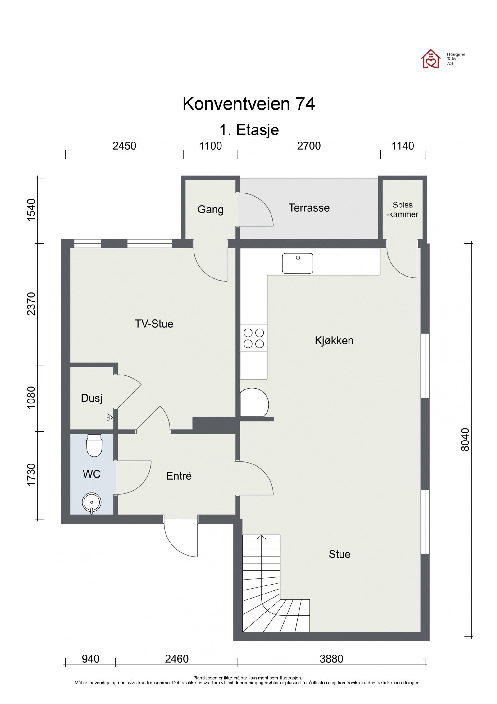 Planløsning 1. etasje Galleribilde