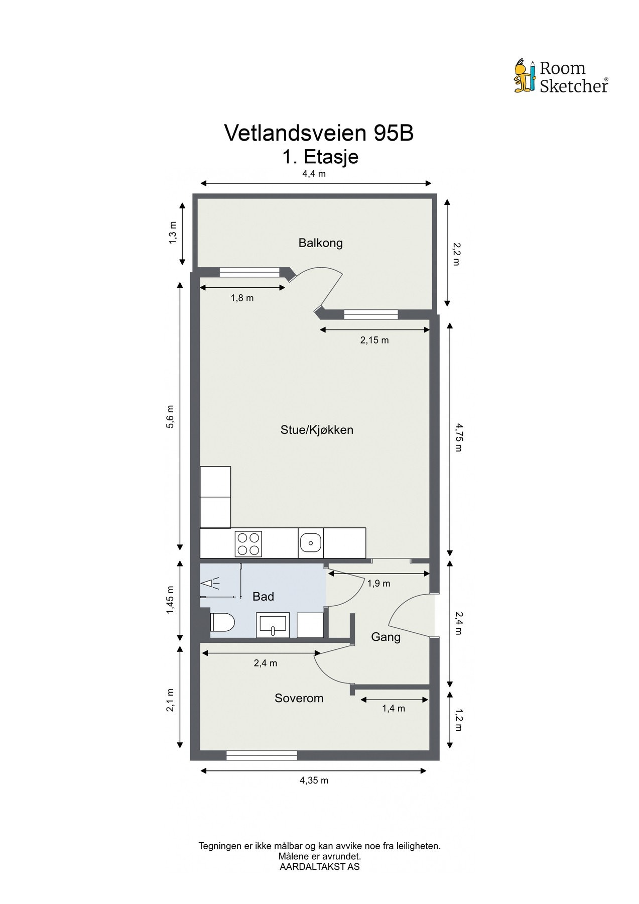 Planskisse. Svært effektiv planløsning. Galleribilde