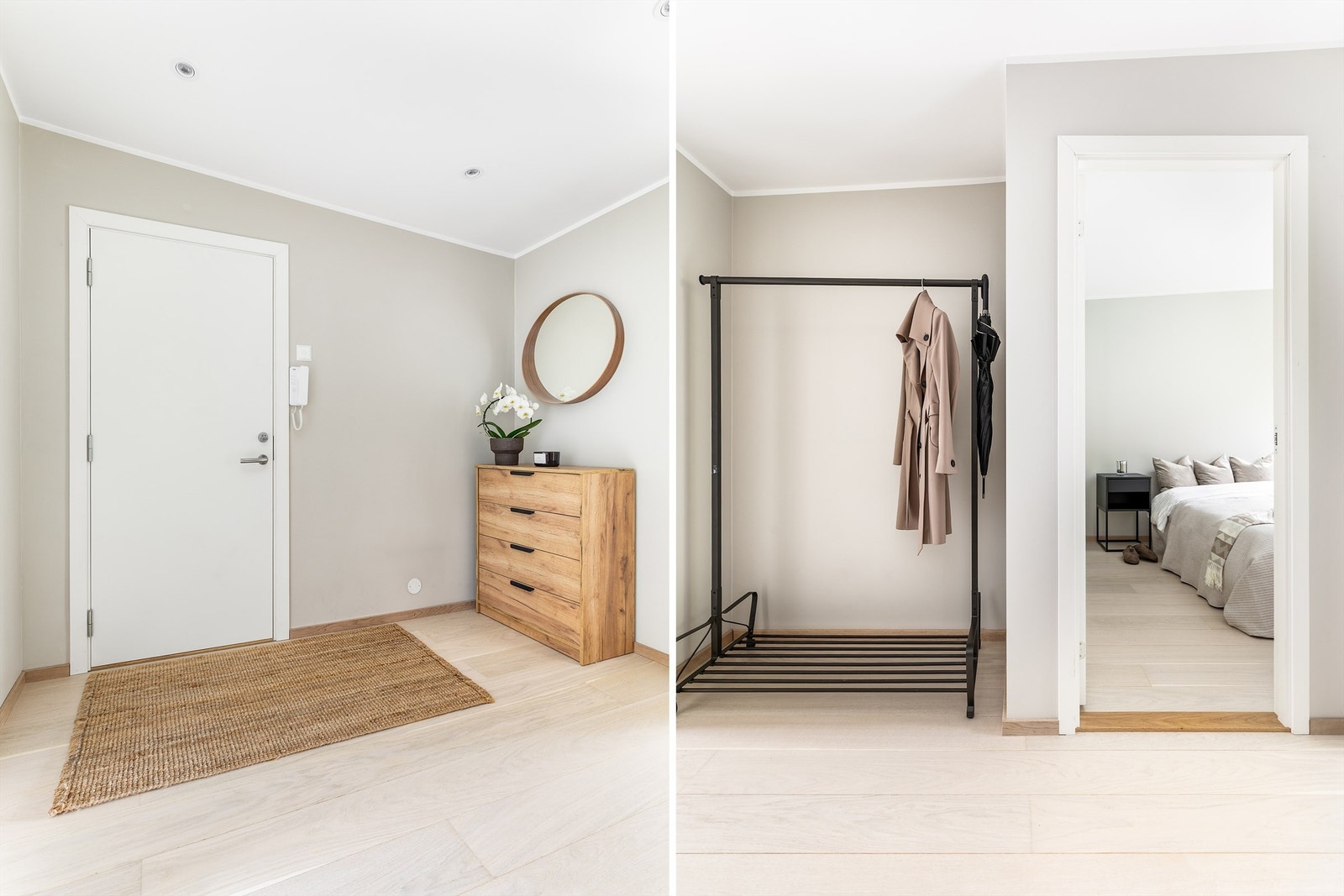 I den romslige entreen er plass til flere oppbevaringsløsninger. Galleribilde