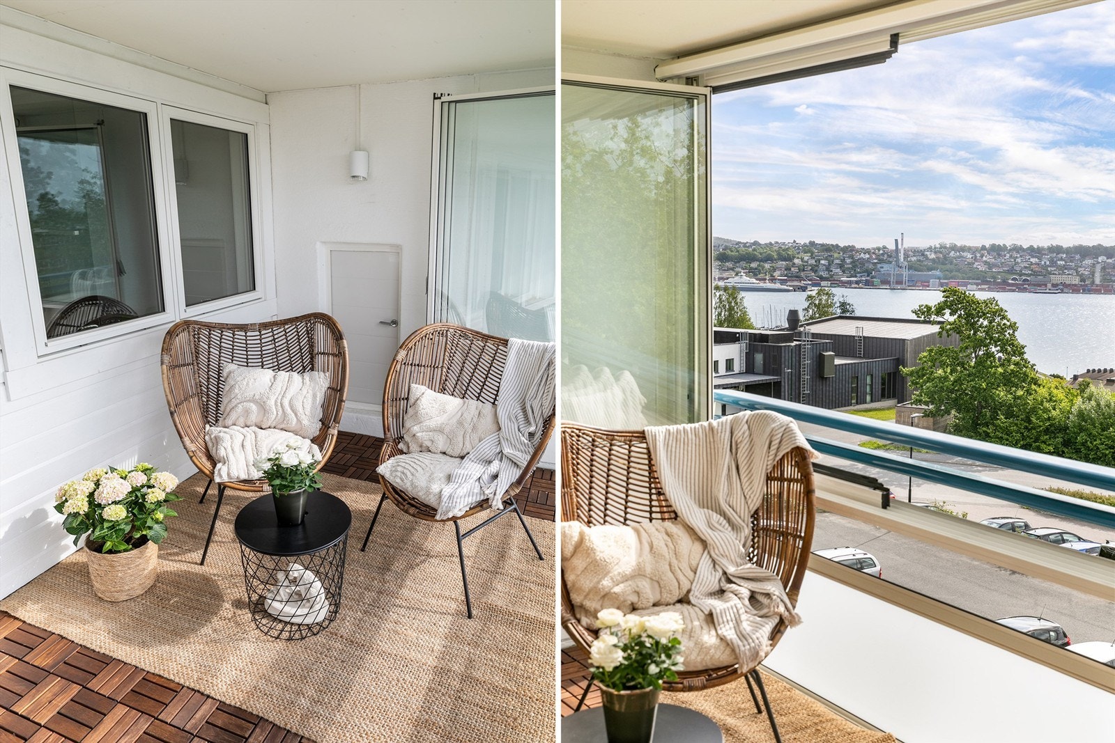 I regi av borettslaget ble balkongen i 2017 oppgradert med skjermende glass som betydelig utvider bruksmulighetene. Galleribilde