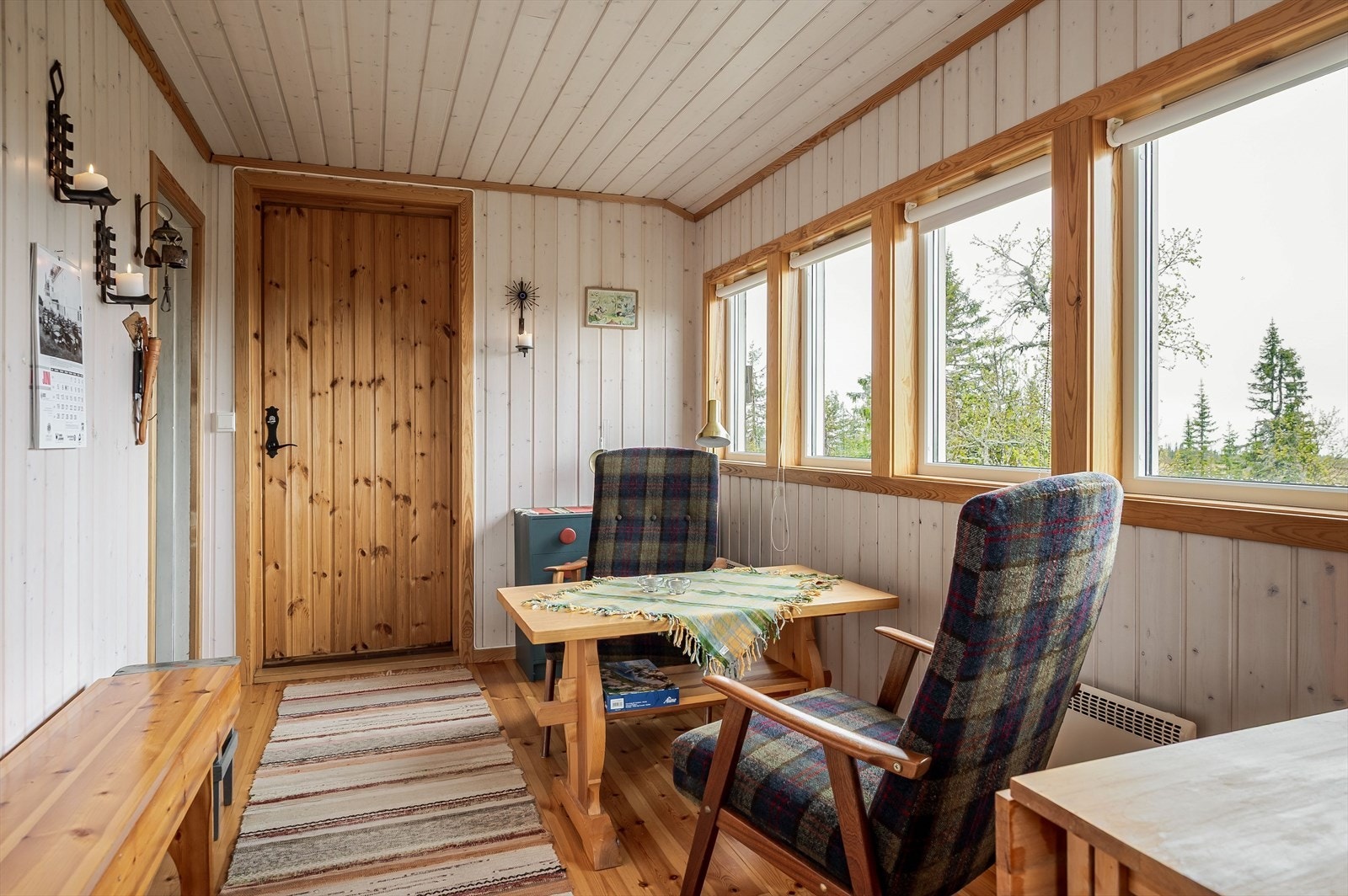 Vinterhage med utgang til den fine tomten Galleribilde