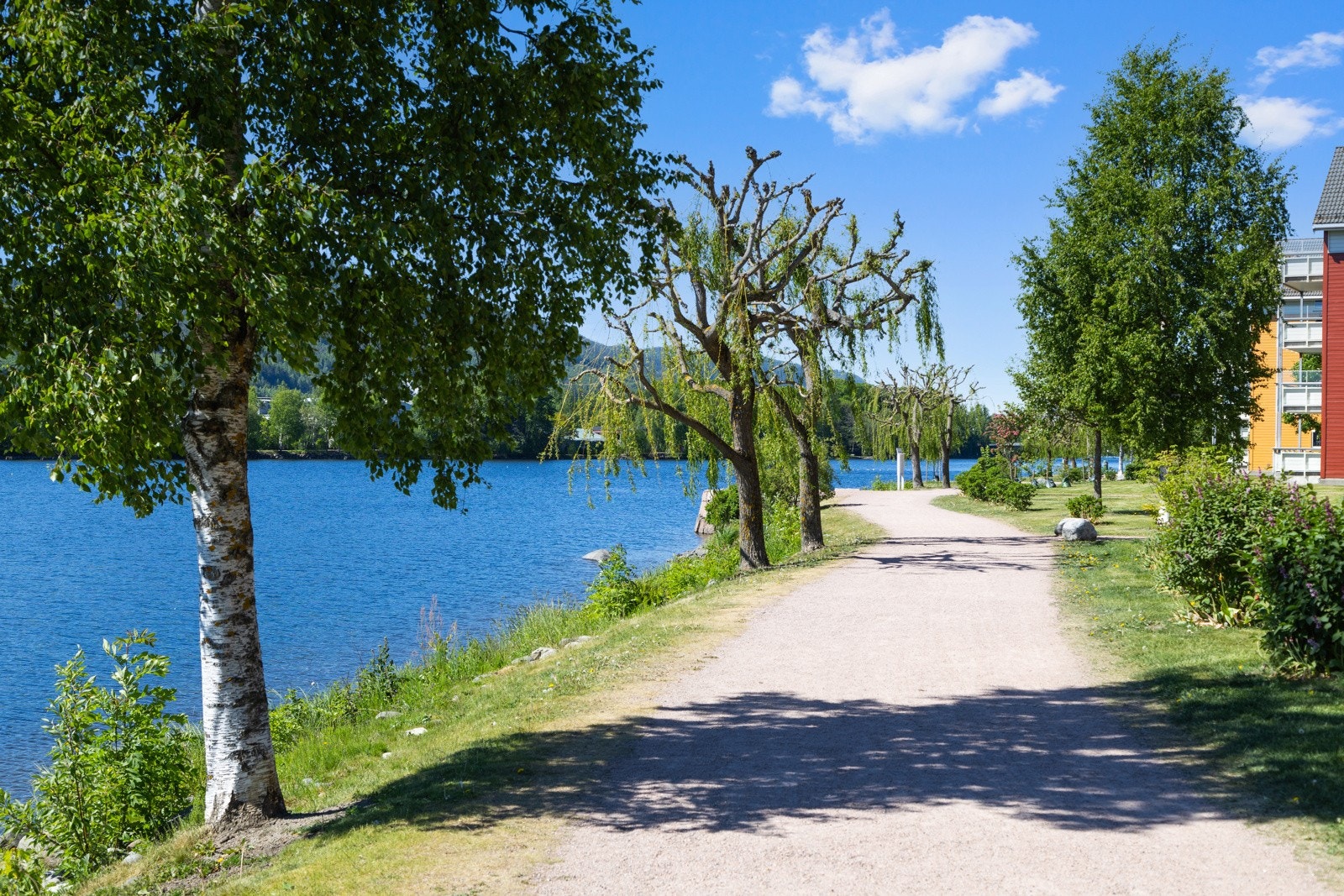 Herfra kan du spasere langs elven i begge retninger. Galleribilde