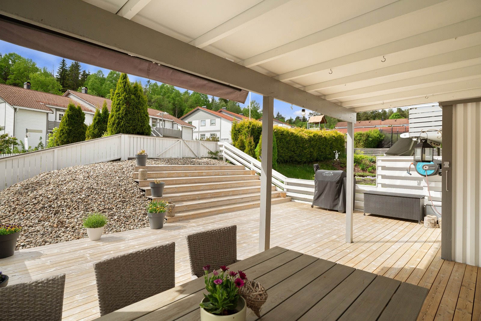 Markterrassen er på hele 43 kvm. Galleribilde