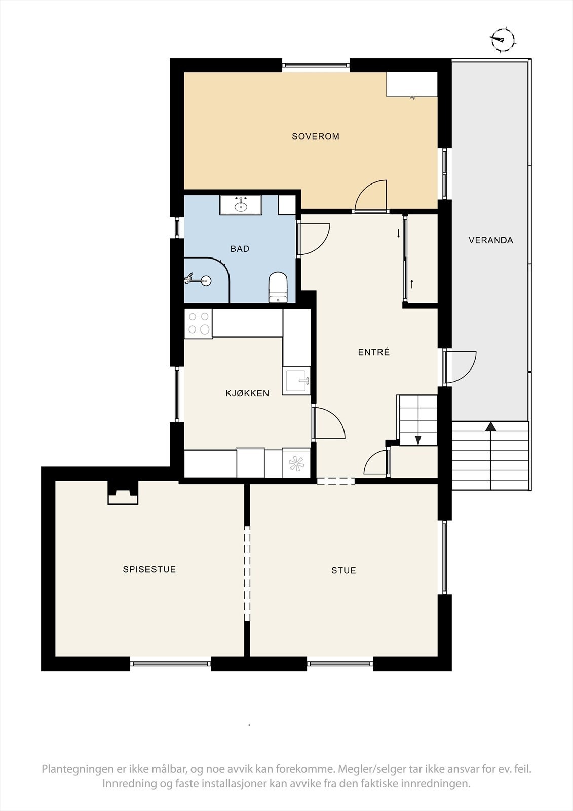 Plantegning hovedplan - 1 etg. Galleribilde