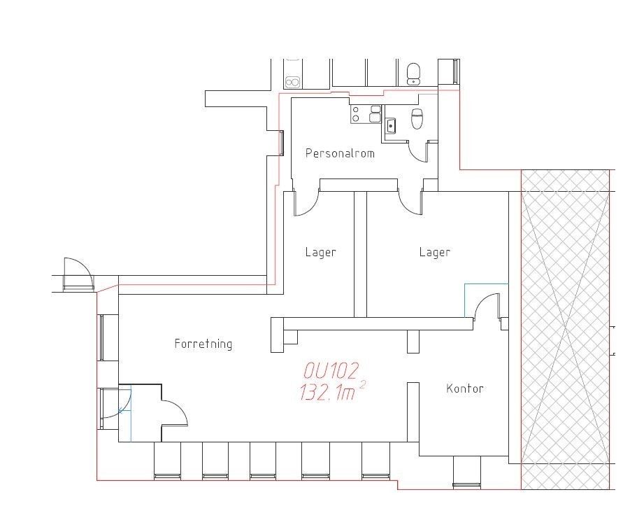 Lokalet har en praktisk planløsning Galleribilde