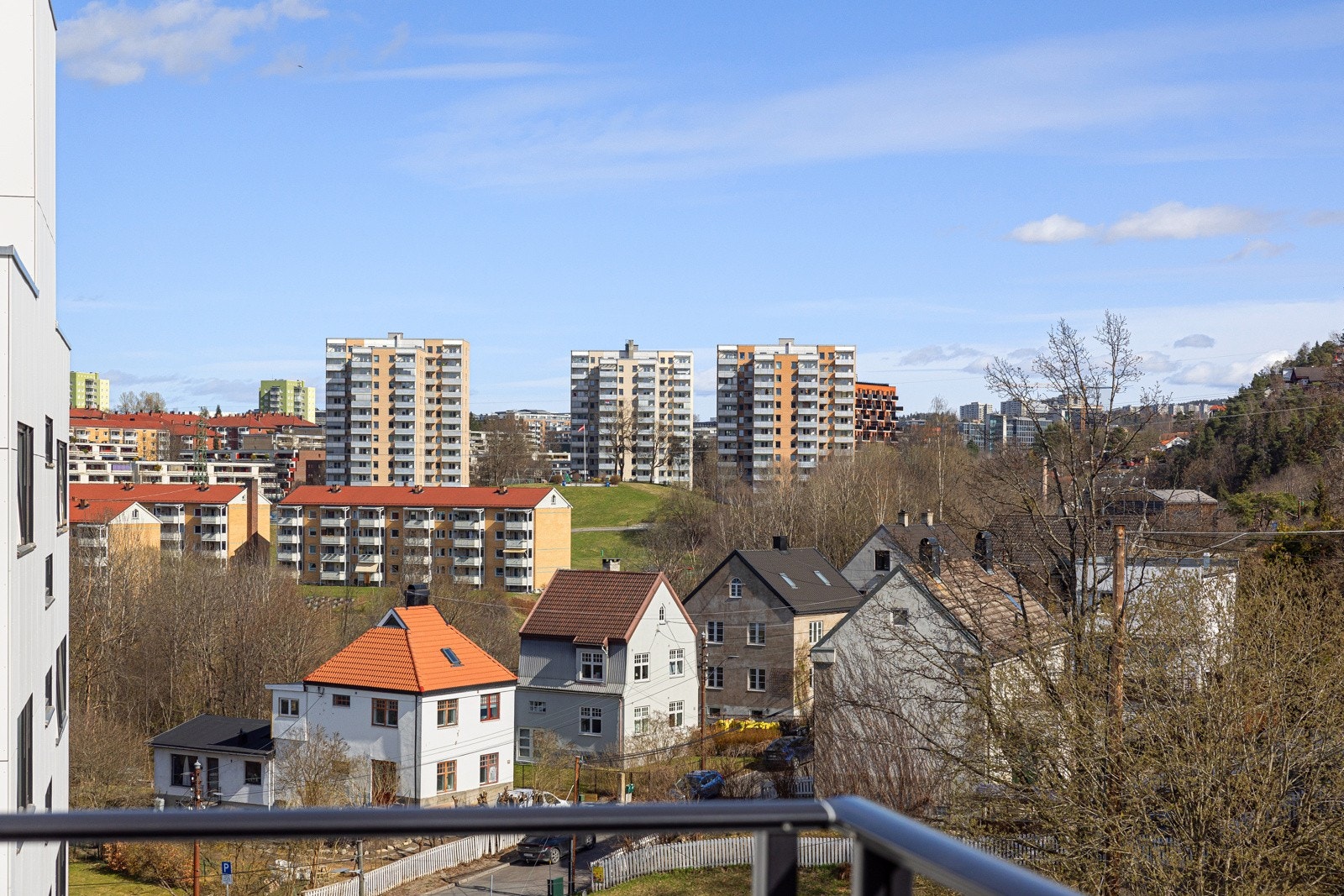 Flott utsikt fra balkongen Galleribilde