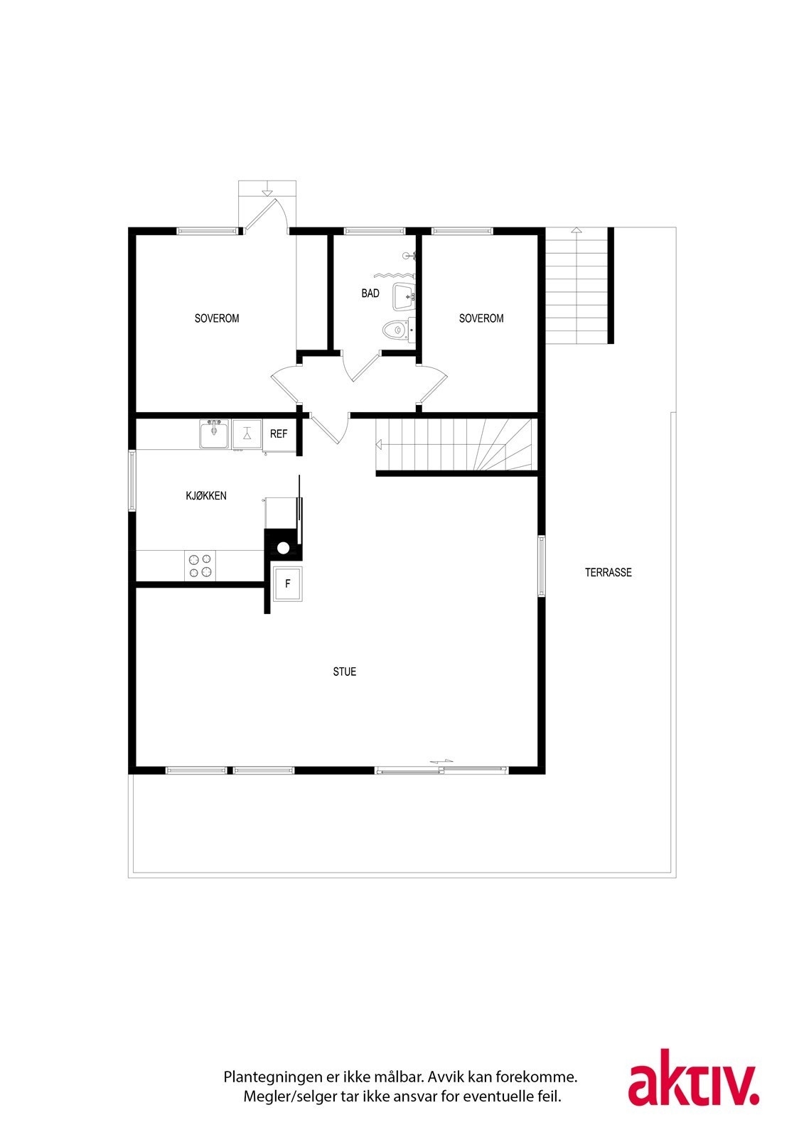 1. etasje - Plantegning Galleribilde