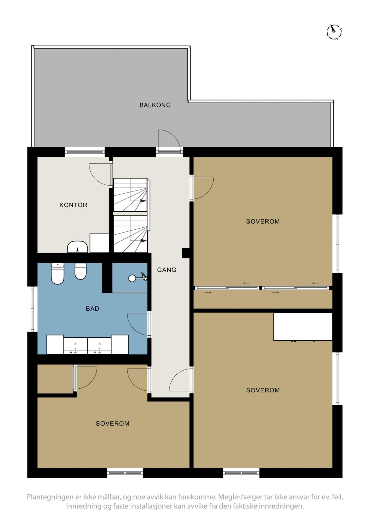 Plantegning av 2. etasje Galleribilde