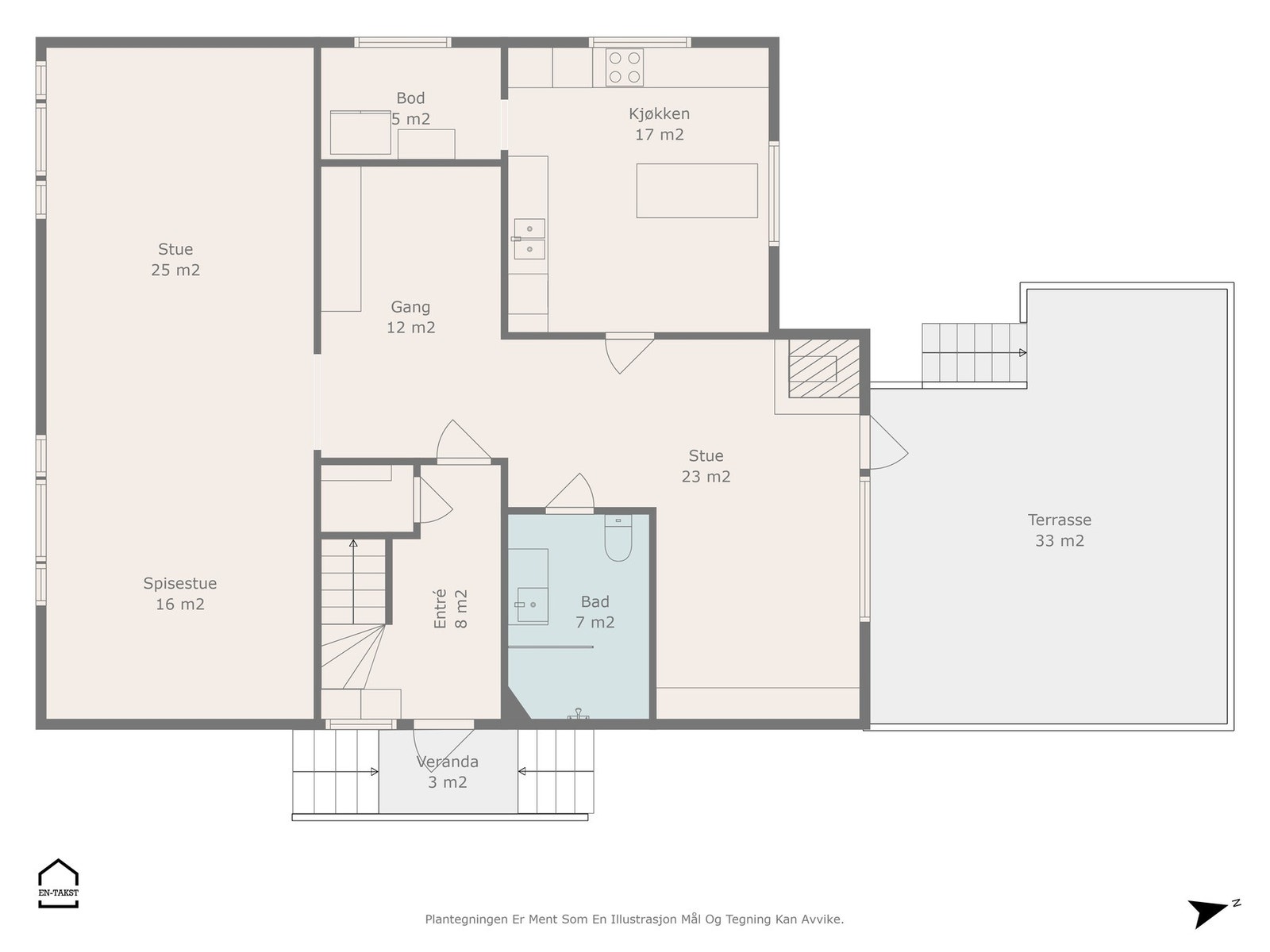 Plantegning - hovedplan. Galleribilde