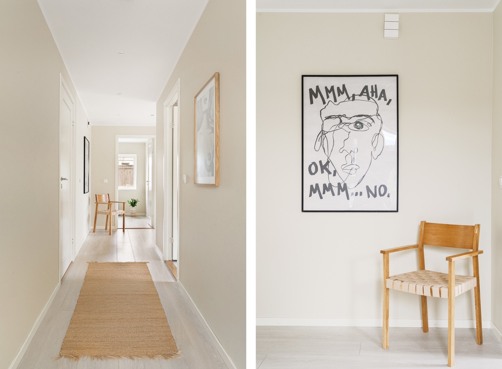 Rommet gir et godt førsteinntrykk av boligen. Galleribilde